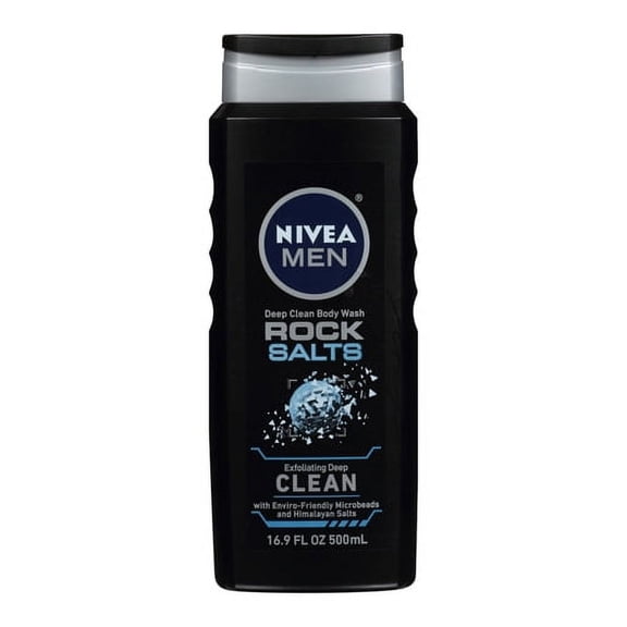 Nivea Men Deep Clean Body Wash Rock Salts, Clean, 16.9 Oz, 2 Pack