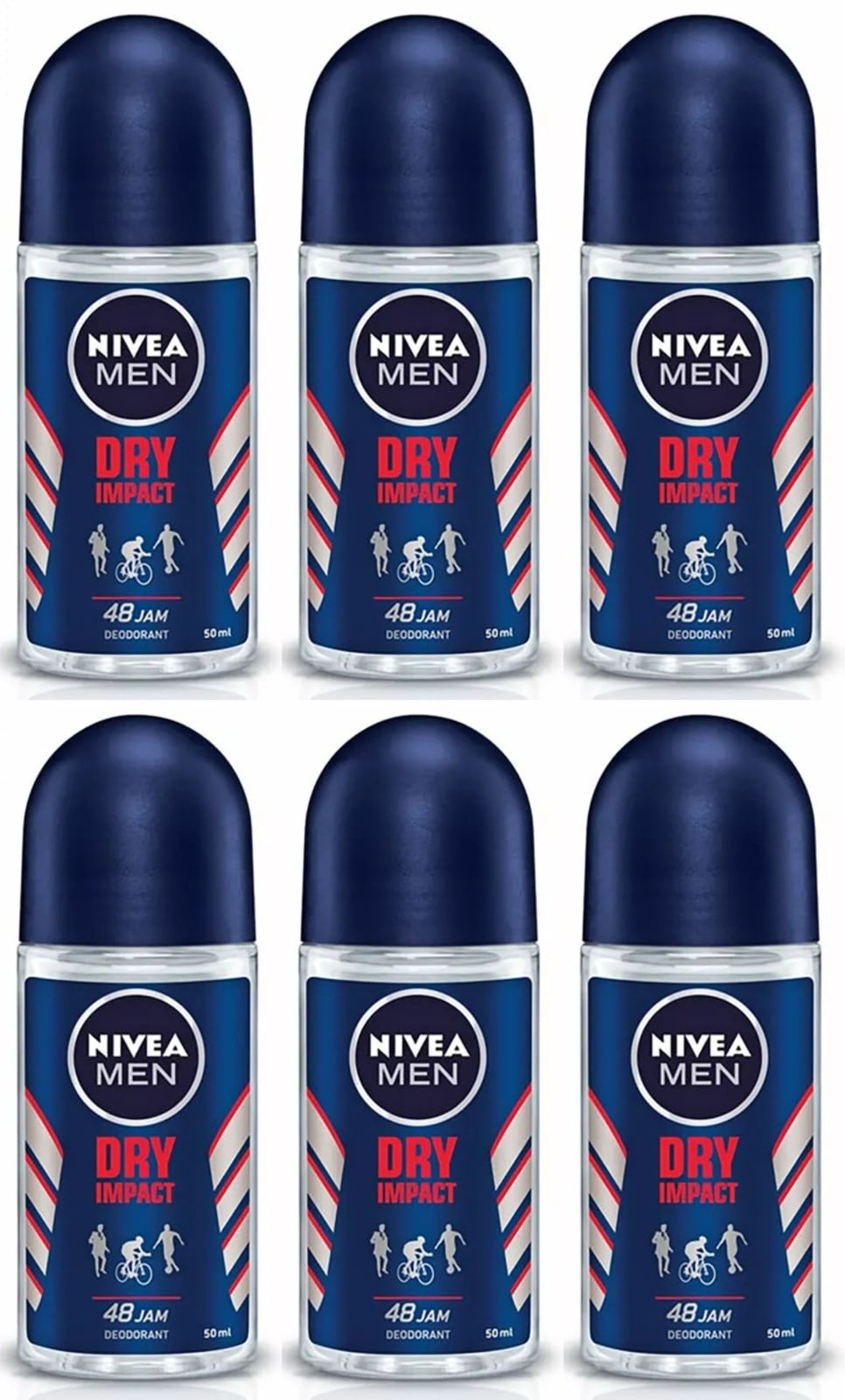 Nivea Men Dry Impact 48H Antiperspirant Deodorant Roll-on 50ml 6