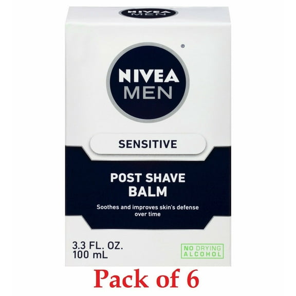 Nivea Men Sensitive Post Shave Balm 3.3Oz, 6-Pack