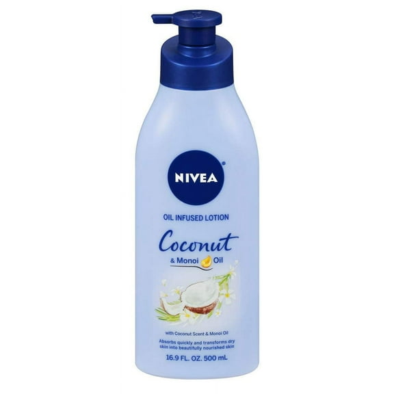 Nivea Oil Infused Lotion, Coconut and Monoi Oil, 16.9 Oz, 2 Pack