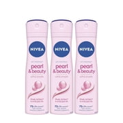 Nivea Pearl & Beauty 48 Hs Anti-perspirant Deodorant Spray 150 Ml. Pack of 3