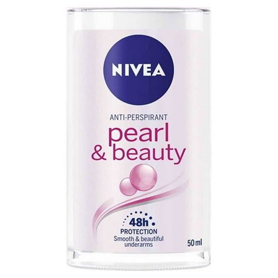 Nivea Pearl & Beauty Anti-Perspirant Deodorant Roll On 50ml (Pack of 2)