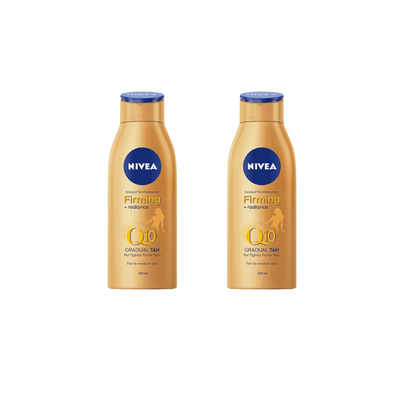 Nivea Q10 Gradual Tan Body Moisturiser Fair to Medium 200ml / 6.8 fl oz - 2 Pack