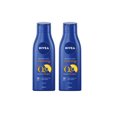 Nivea Q10 + Vitamin C Firming Body Lotion for Dry Skin 400ml / 13.5 fl oz - 2 Pack
