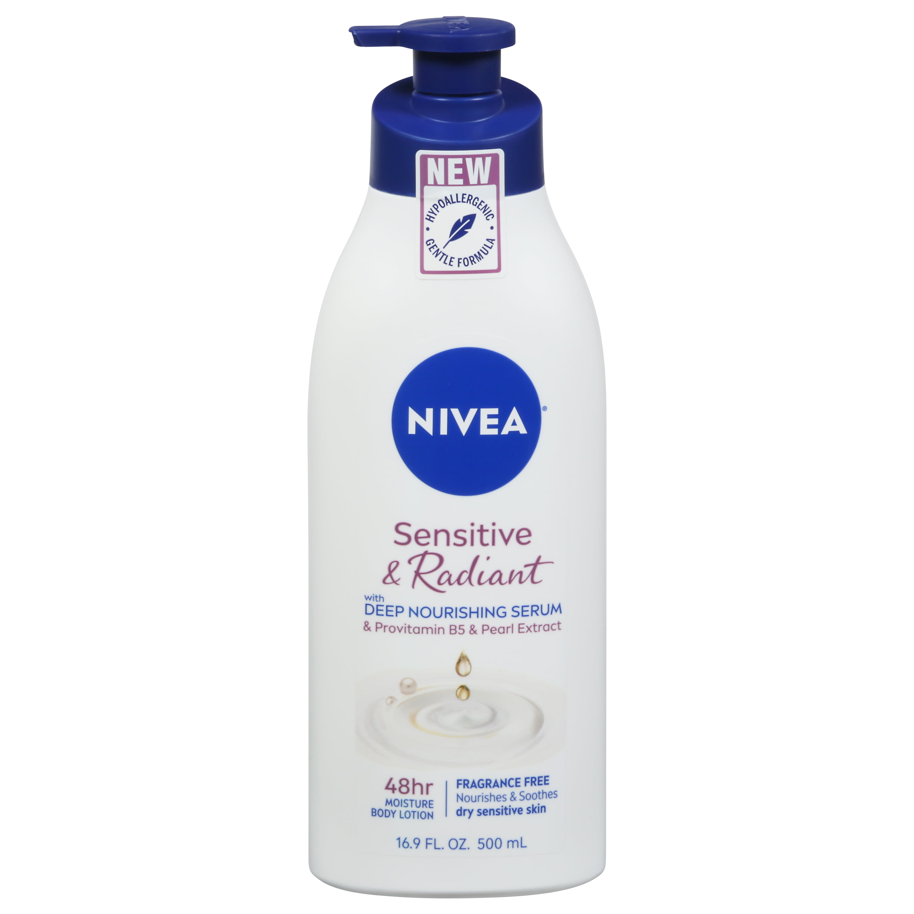 Nivea Sensitive and Radiant Body Lotion 16.9 fl oz, Gentle Formula