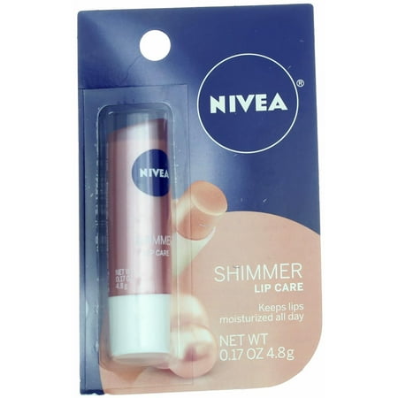 Nivea Shimmer Lip Care Stick, 0.17 oz (Pack of 4)