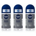 thumbnail image 1 of Nivea Silver Protect Anti-perspirant Deodorant Roll On for Men Antibacterial 3Pk, 1 of 8