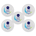 thumbnail image 1 of Nivea Soft Refreshingly Soft Moisturizing Cream for Face, Body and Hands Travel Size 0.84 oz Pack of 5, 1 of 3