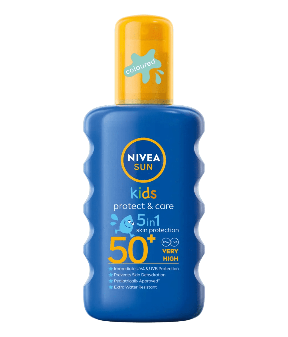 Nivea Sun Kids Protect & Care Coloured Sun Cream Spray SPF50+ 200ml / 6.8 fl.oz