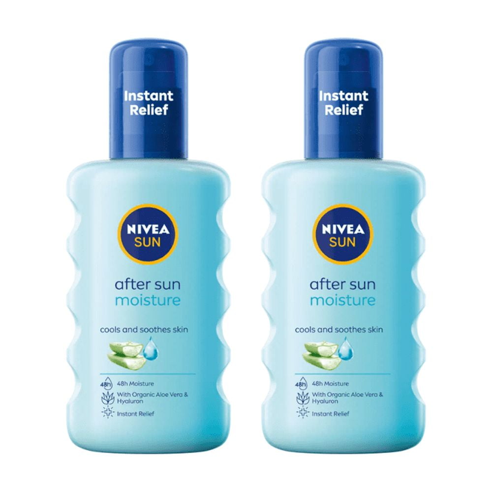 Nivea Sun Moisturising After Sun Spray with Aloe Vera 200ml / 6.8 fl.oz - 2  Pack