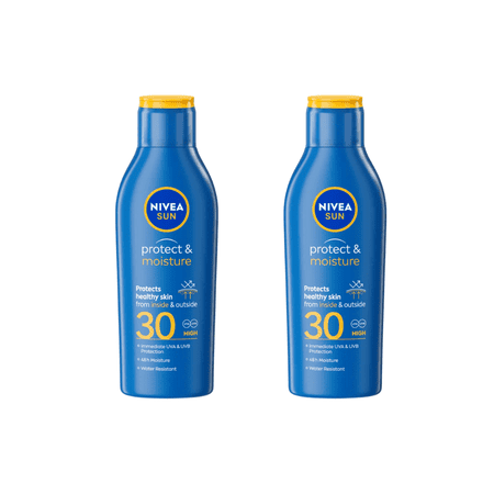 Nivea Sun Protect & Moisture Sun Cream Lotion SPF30 200ml / 6.8 fl.oz - 2 Pack