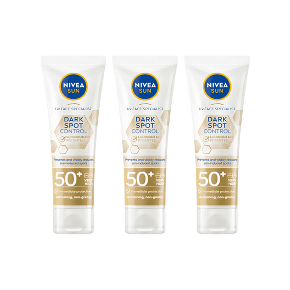 Nivea Sun UV Face Luminous 630 Spot Control Sun Fluid SPF50 40ml / 1.35 fl.oz - 3 Pack