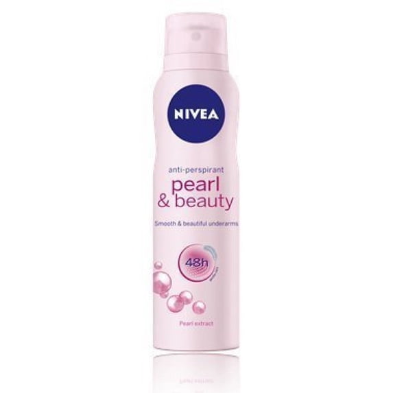 Nivea Women Anti-Perspirant Deodorant Pearl & Beauty Alcohol Free Spray 5.25oz/150ml (pack of 2)