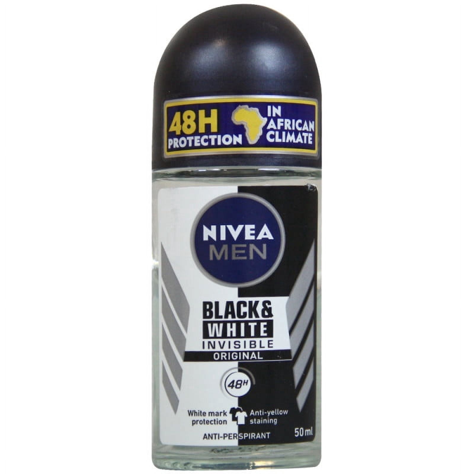 NIVEA, Deodorant Roll-On, 50 ml, Men Black & White Invisible