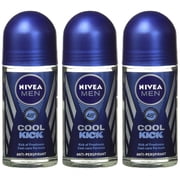 Nivea for Men Cool Kick 48 Hr. Anti-perspirant Roll-on Deodorant. 50 Ml Pack of 3