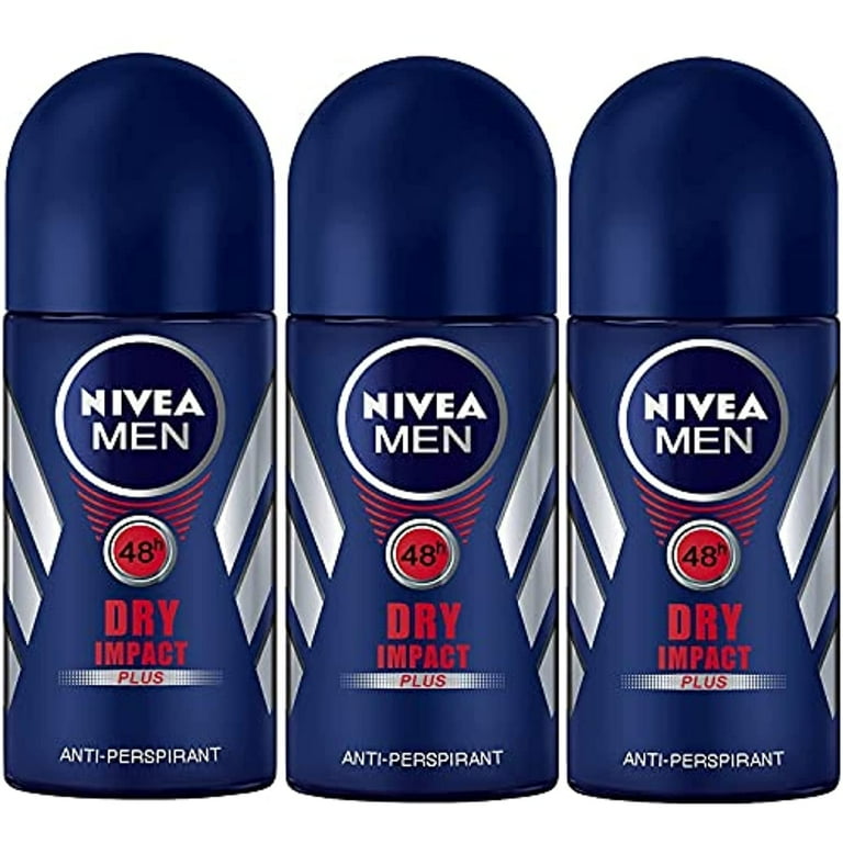 NIVEA for Men Dry Impact Antiperspirant Deodorant, Roll-on, 50ml