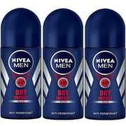 Nivea for Men Dry Impact Antiperspirant Deodorant Roll-on 50ml 3 Pack