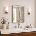 thumbnail image 1 of Niveal Wall Mirror 30" x 36" Rectangular Rounded Corner Mirror Aluminum Framed Vanity Mirror for Make up, 1 of 12