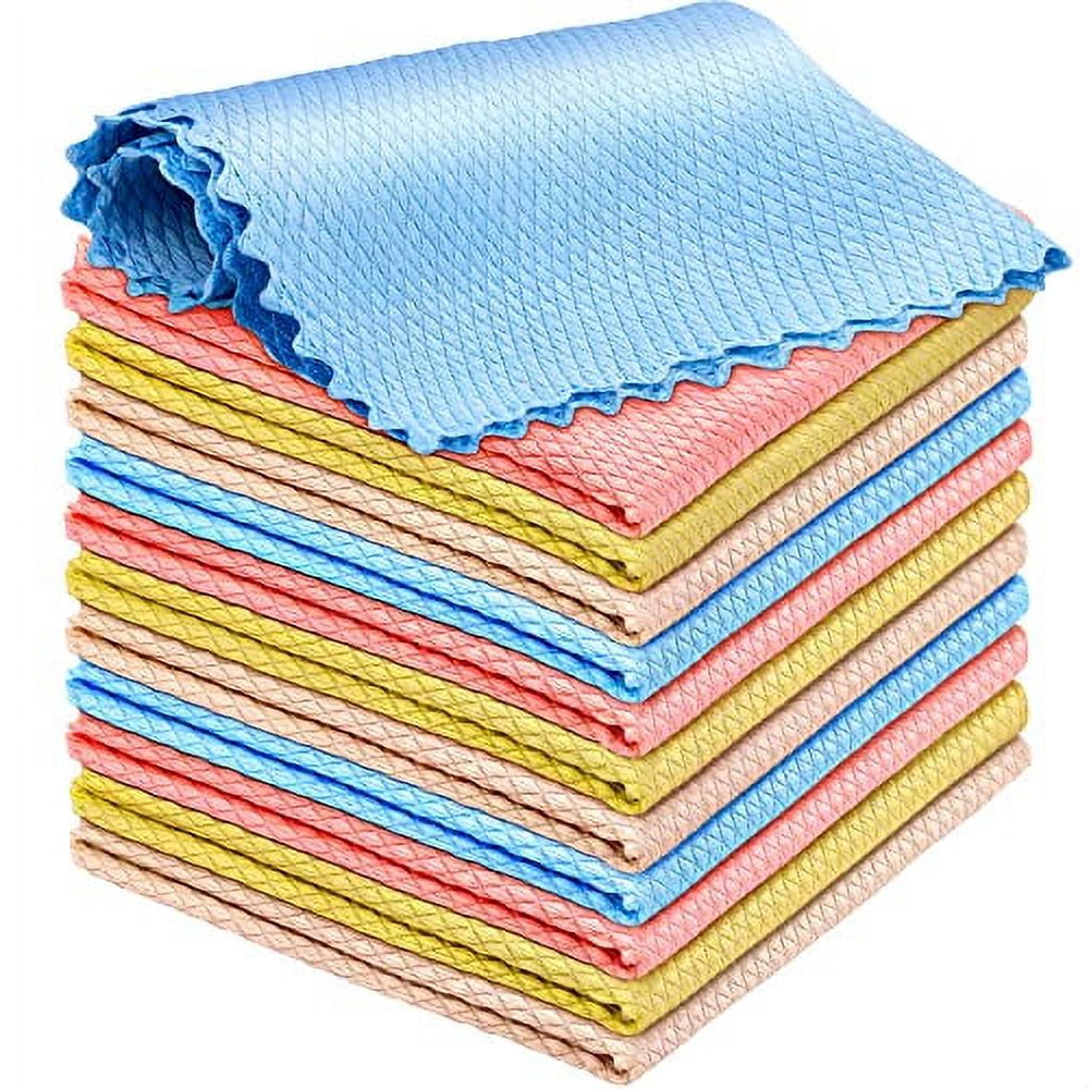 Niveaya Nano Streak Free Miracle Cleaning Cloths 12 Pack, Reusable