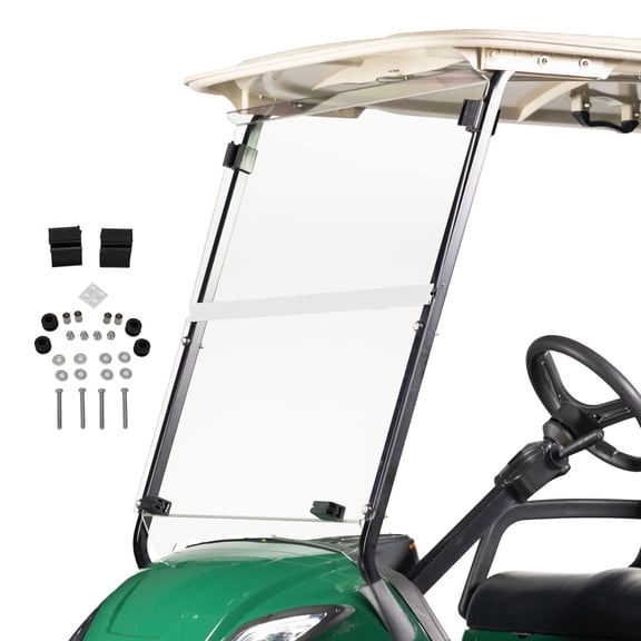Nivel Clear Yamaha Folding Windshield 3/16&Prime Thick Acrylic With Factory Tops (Models G29/Drive) - N6024