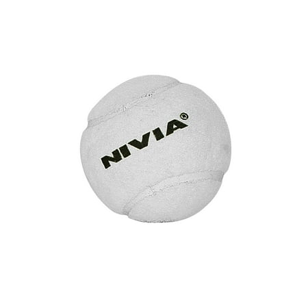 Nivia Heavy Tennis Ball Cricket Ball (Pack of 12), White
