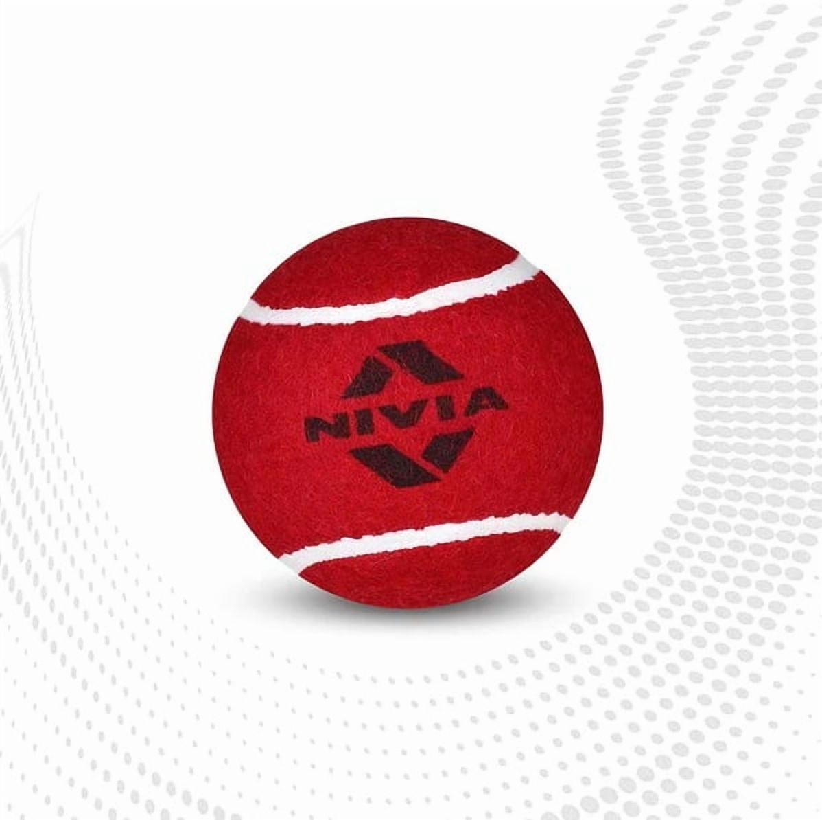Nivia Heavy Tennis Ball Cricket Ball (Pack of 6), Red
