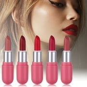 Niviya Lipstick Matte Non-Fading Lipstick Mini Portable Mini Long-Lasting Lipstick Velvet Glamorous Capsule Lipstick