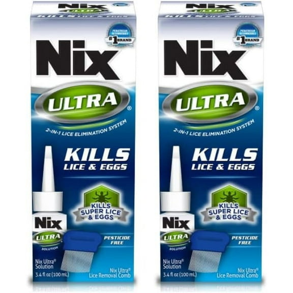 Nix Ultra 2-in-1 Lice Treatment 3.4 oz (Pack of 2)