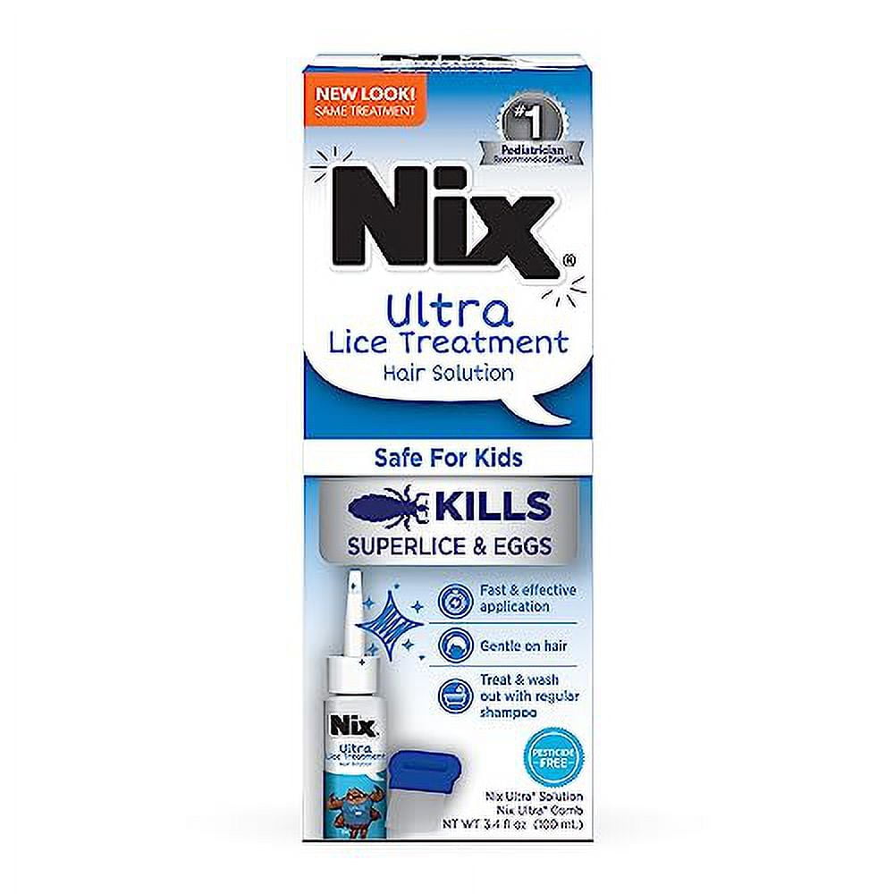 Nix Ultra Lice Removal Kit, Lice Treatment Hair Solution, 3.4 fl oz