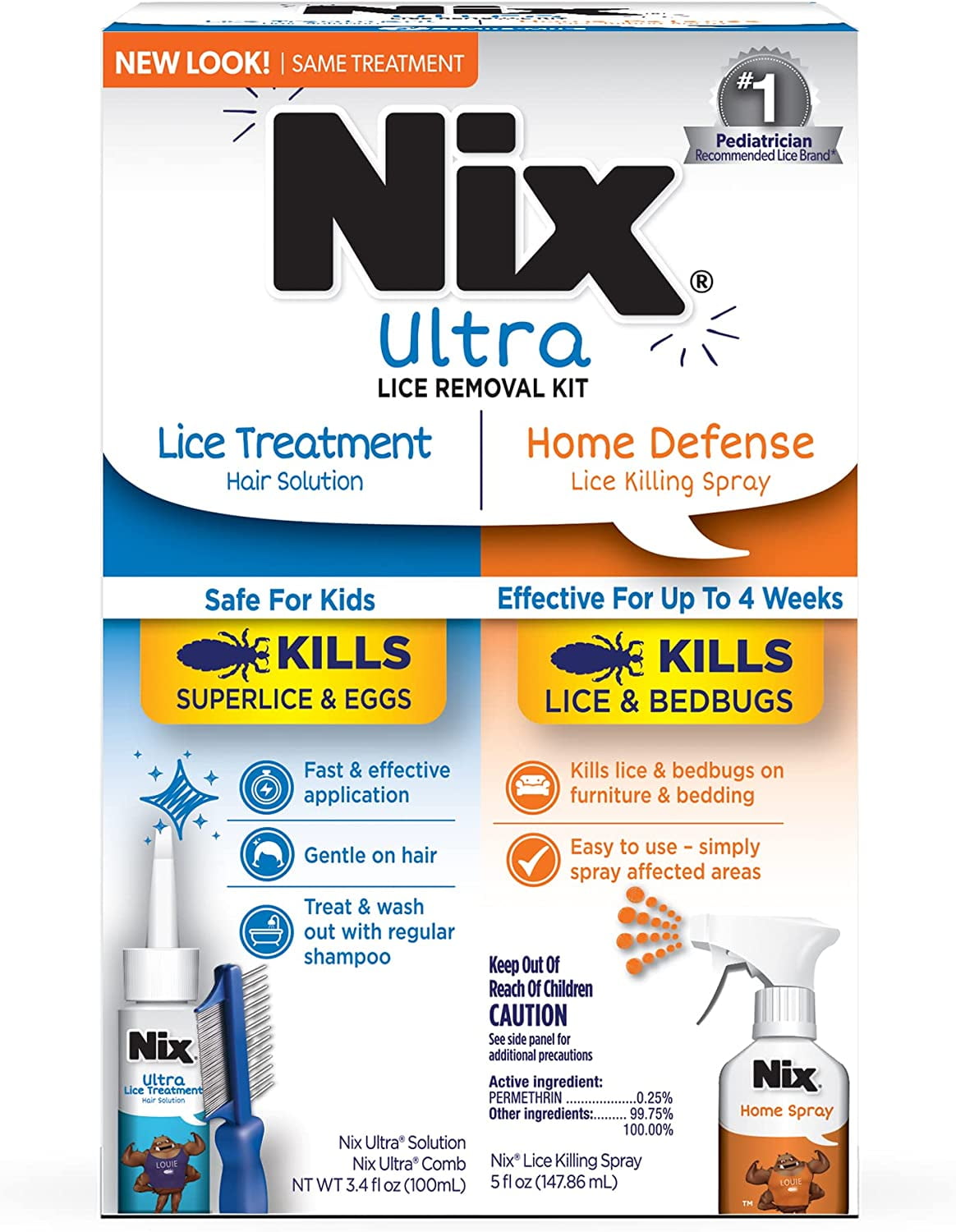 Nix Ultra Super Lice Removal Kit, Lice Removal Treatment For Hair and