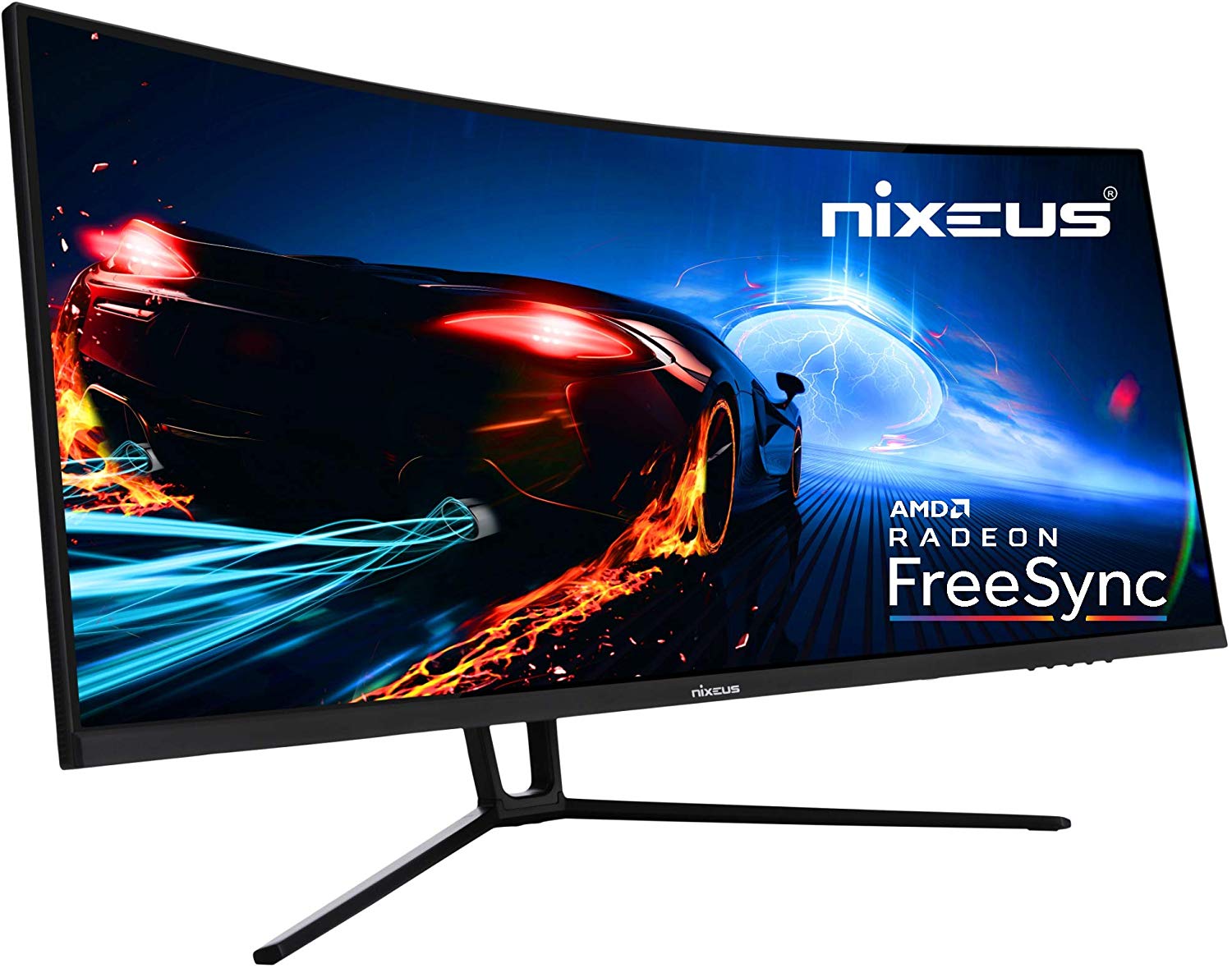 Nixeus EDG 34â€ Ultrawide 3440 x 1440 AMD Radeon FreeSync Certified 144Hz 1500R Curved Gaming Monitor with Tilt Only Stand (NX-EDG34S) - image 1 of 4