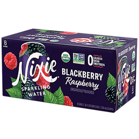 Nixie Blackberry Raspberry Sparkling Water 8 - 12 fl oz Cans