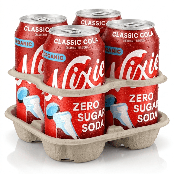 Nixie Classic Cola, Organic Zero Sugar Soda 12 oz 4 CANS