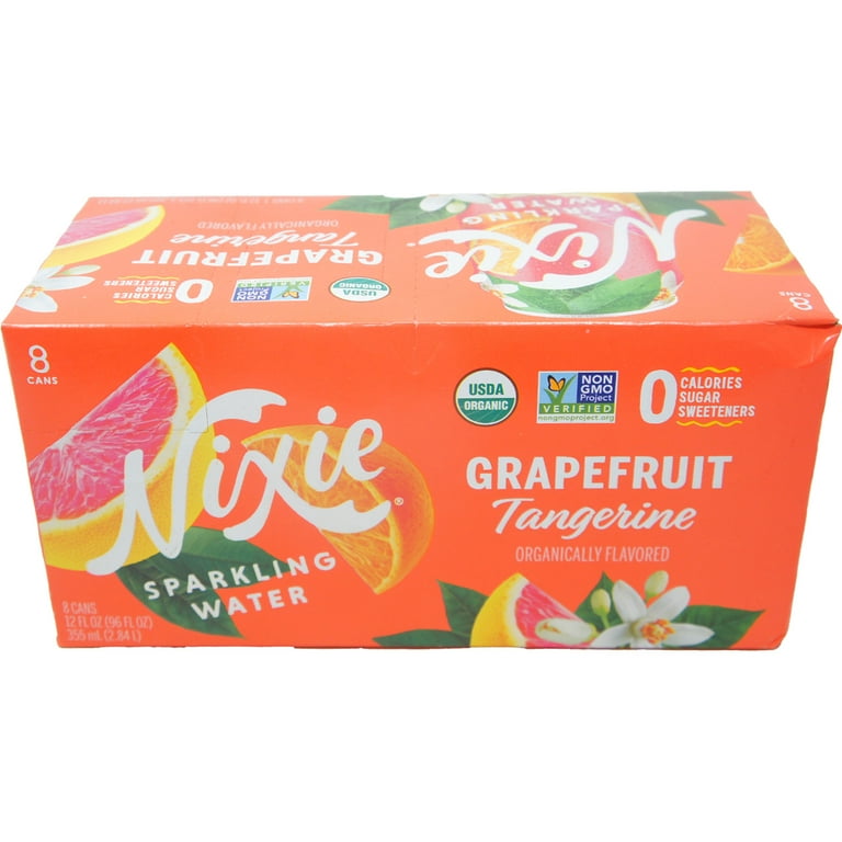 Nixie Sparkling Water, Grapefruit Tangerine, Organic - 8 x 12 floz