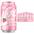 thumbnail image 1 of Nixie Organic Zero Sugar Soda, Strawberry Cream, Healthy Soda Pop, Non-GMO, 0 Sugar, 0 Calories, 12oz Cans (12 Pack), 1 of 7