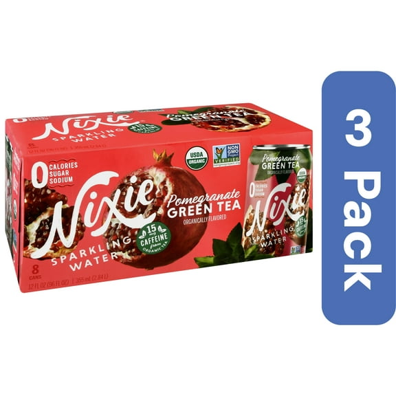 Nixie Sparkling Pomegranate Green Tea 96 fl oz (Pack Of 3)