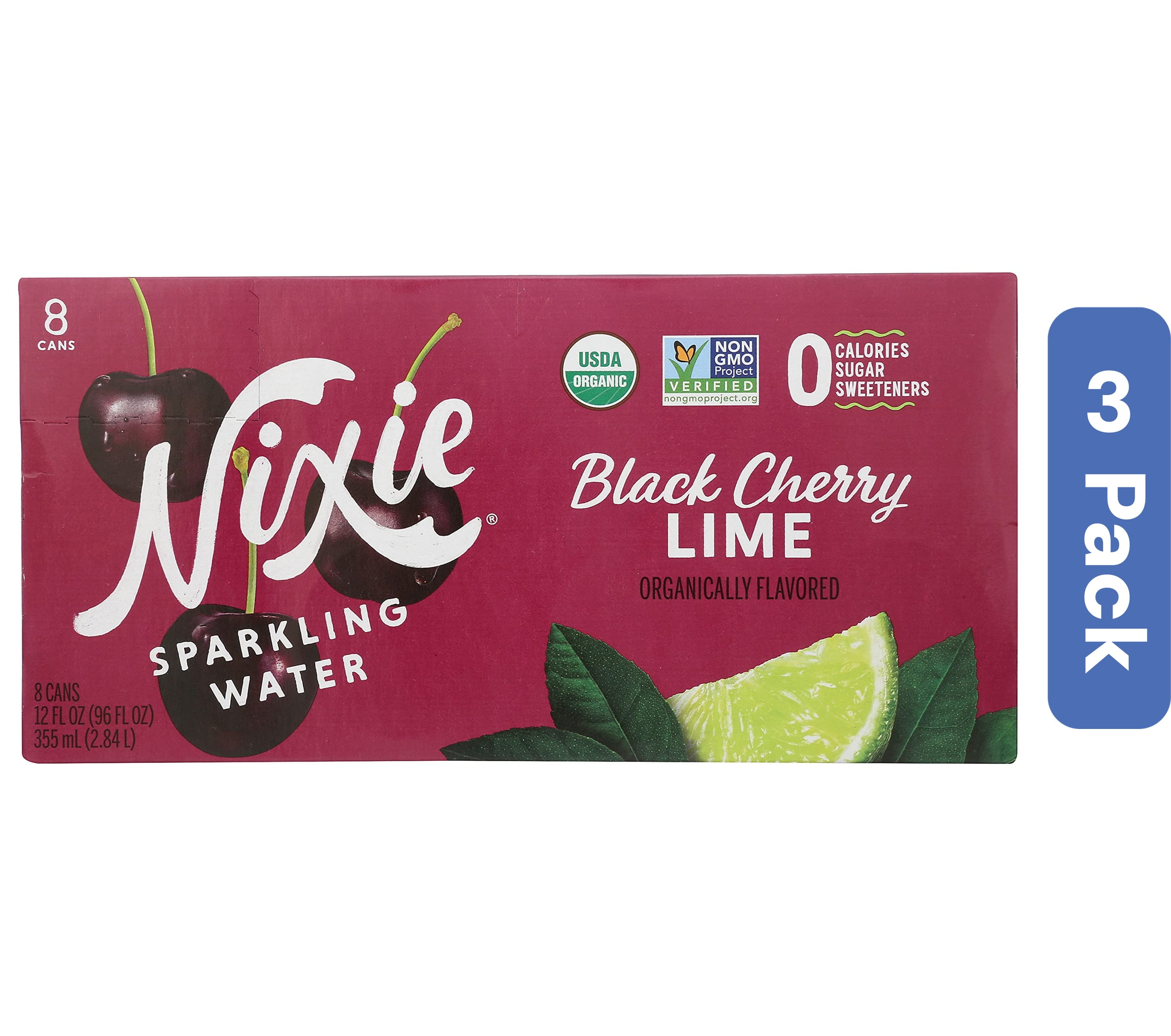 Nixie Sparkling Water Blackberry Lemon 8-Pack 96 fl oz (Pack Of 3)