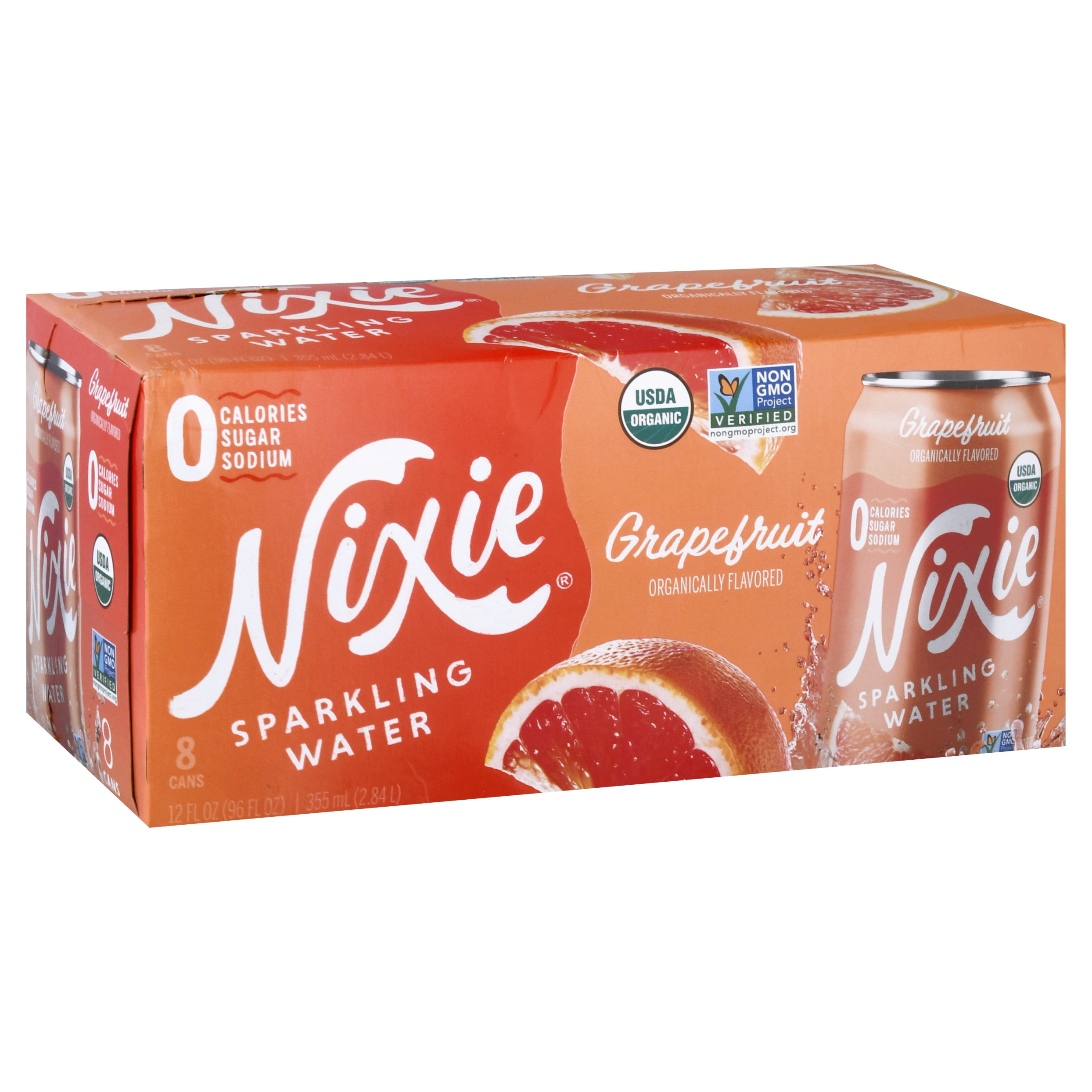 Nixie Sparkling Water Grapefruit 8 Pack 96 fl oz (Pack Of 3)