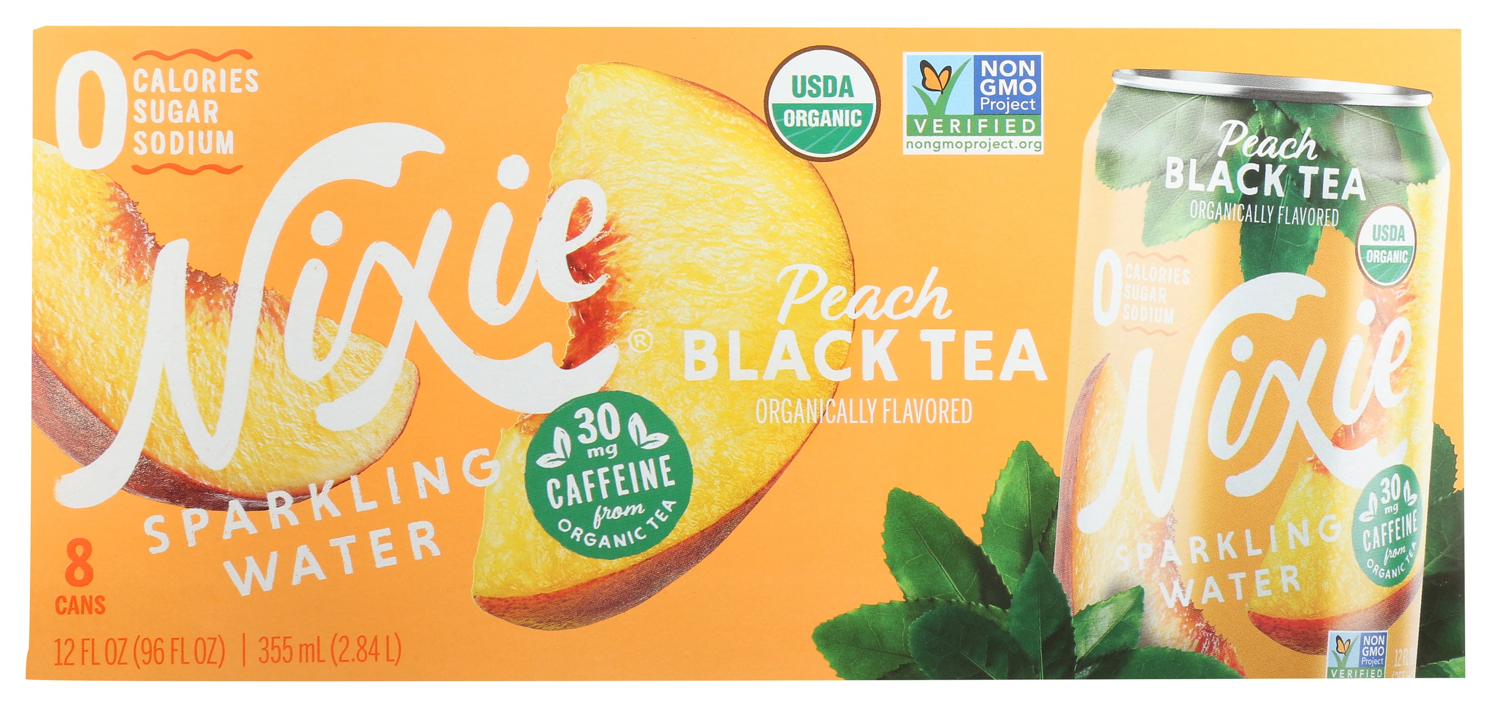 Nixie Sparkling Water Peach Black Tea , 12 Fl Oz