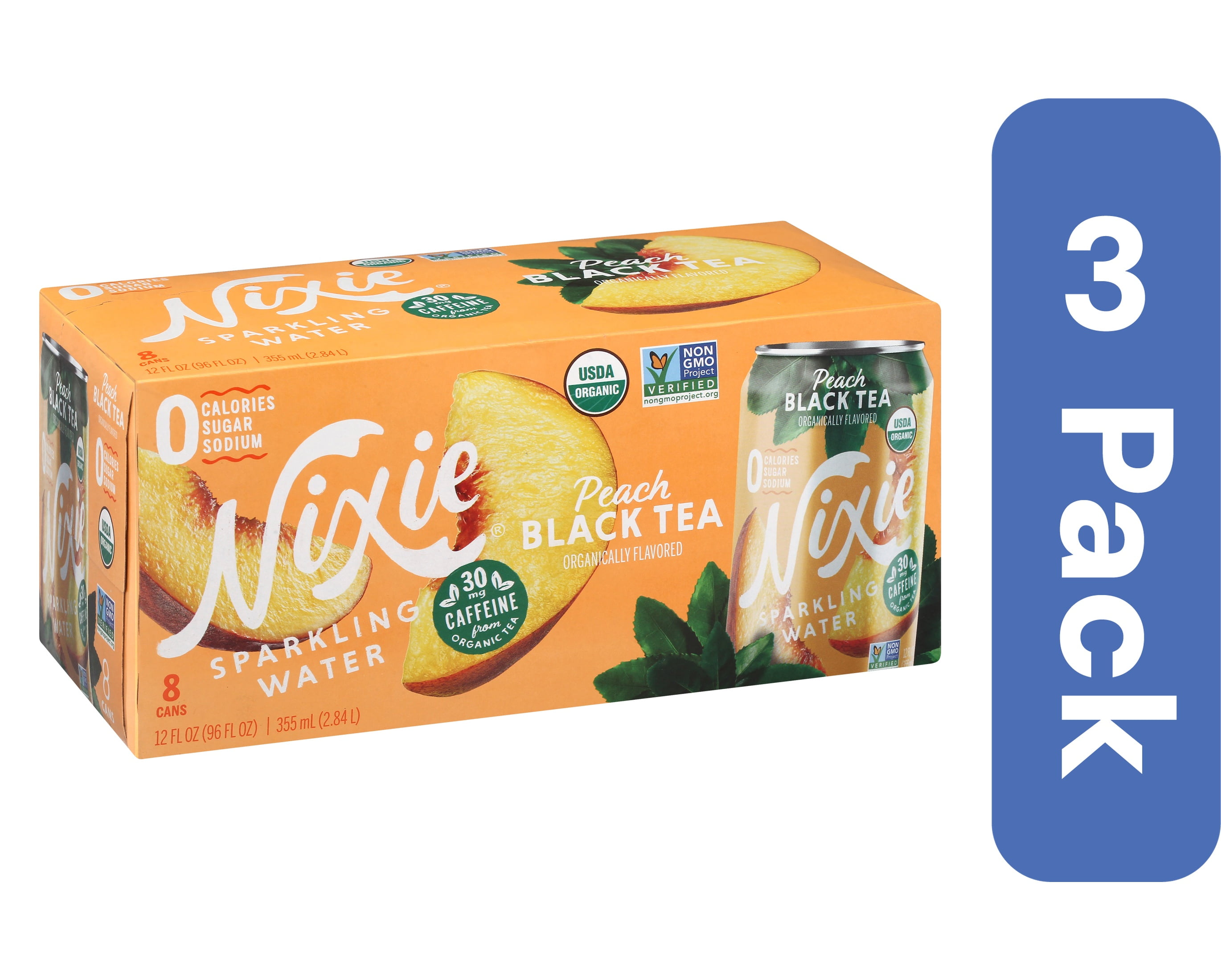 Nixie Sparkling Water Peach Black Tea 96 fl oz (Pack Of 3)