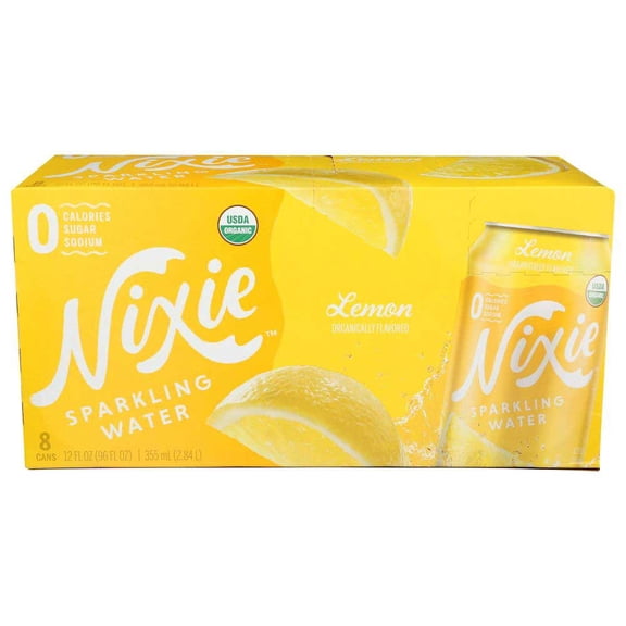 Nixie Sparkling Water - Sparkling Water Lemon - Case Of 3 - 8/12 Fz