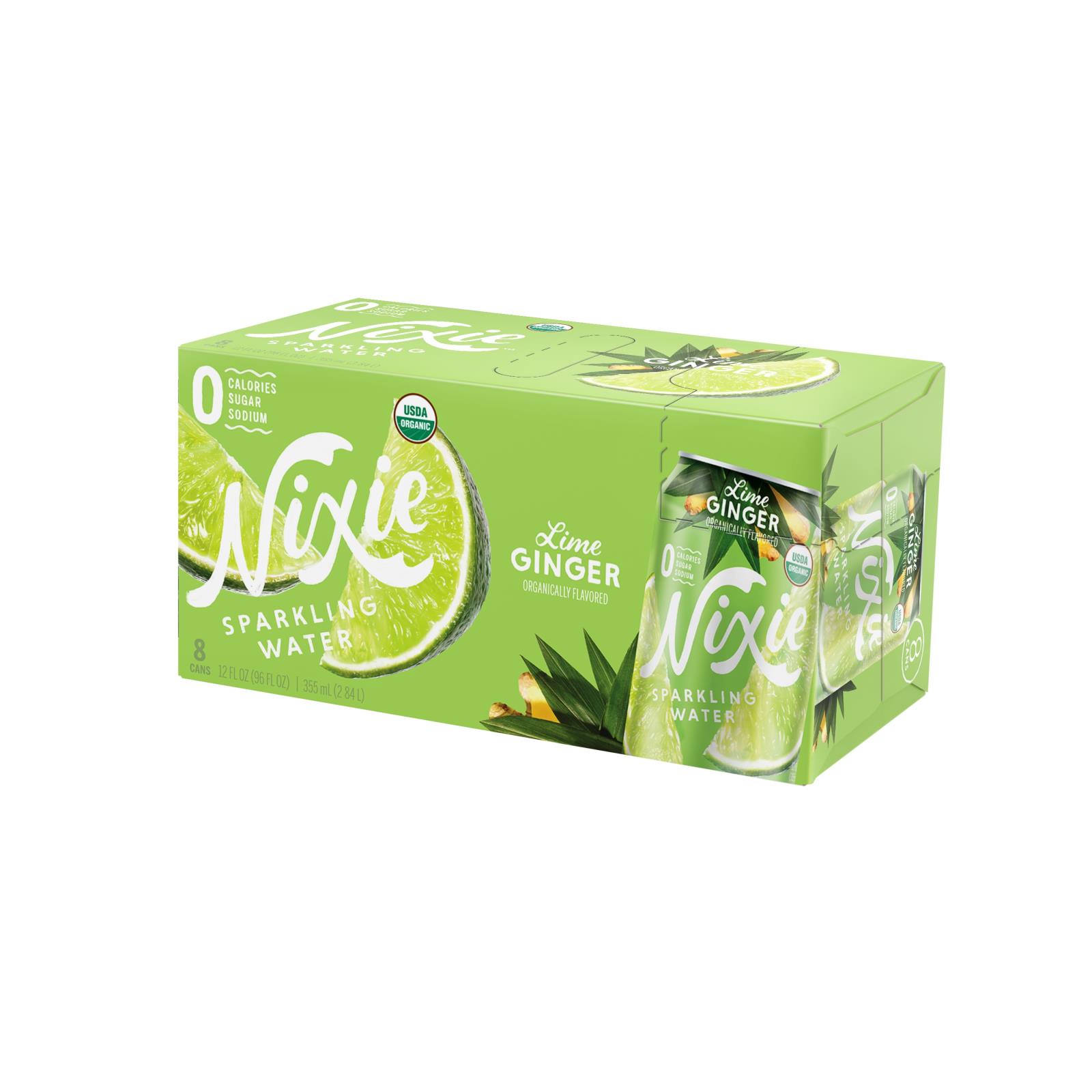 Nixie Sparkling Water Sparkling Water Lime Ginger Case of 3 8/12 FZ