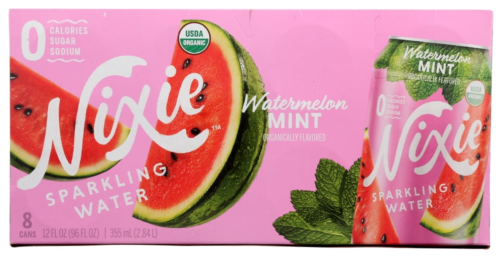 Nixie Sparkling Water Watermelon Mint, 12 Fl Oz