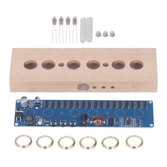 Nixie Tube Clock DIY Kit Multi Color 12 24 Hour Display IN14 Glowing Tube Clock Assemble Kit