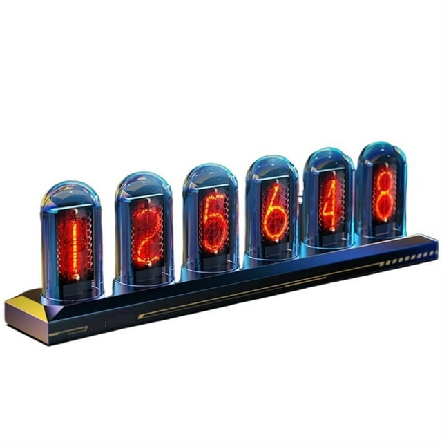Nixie Tube Clock Digital Glow Tube Clock IPS Color Screen DIY Analog
