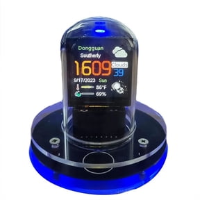 Nixie Tube Clock Smart Glow Diy Tube Clocks Cyberpunk Style Digital Table Clock Visual Display Changeable Automatic Update ,Excellent Visual Experience