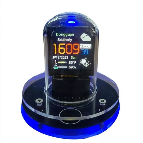 Nixie Tube Clock Smart Glow Diy Tube Clocks Cyberpunk Style Digital Table Clock Visual Display Changeable Automatic Update