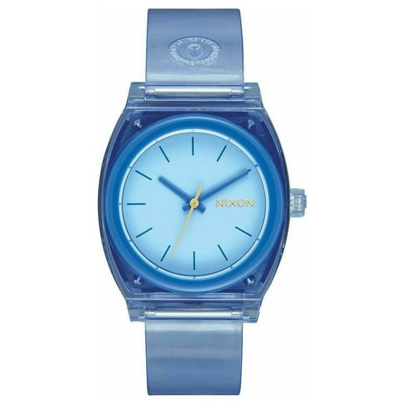 Nixon A12152885 Women's Time Teller Blue Dial Rubber Strap Watch