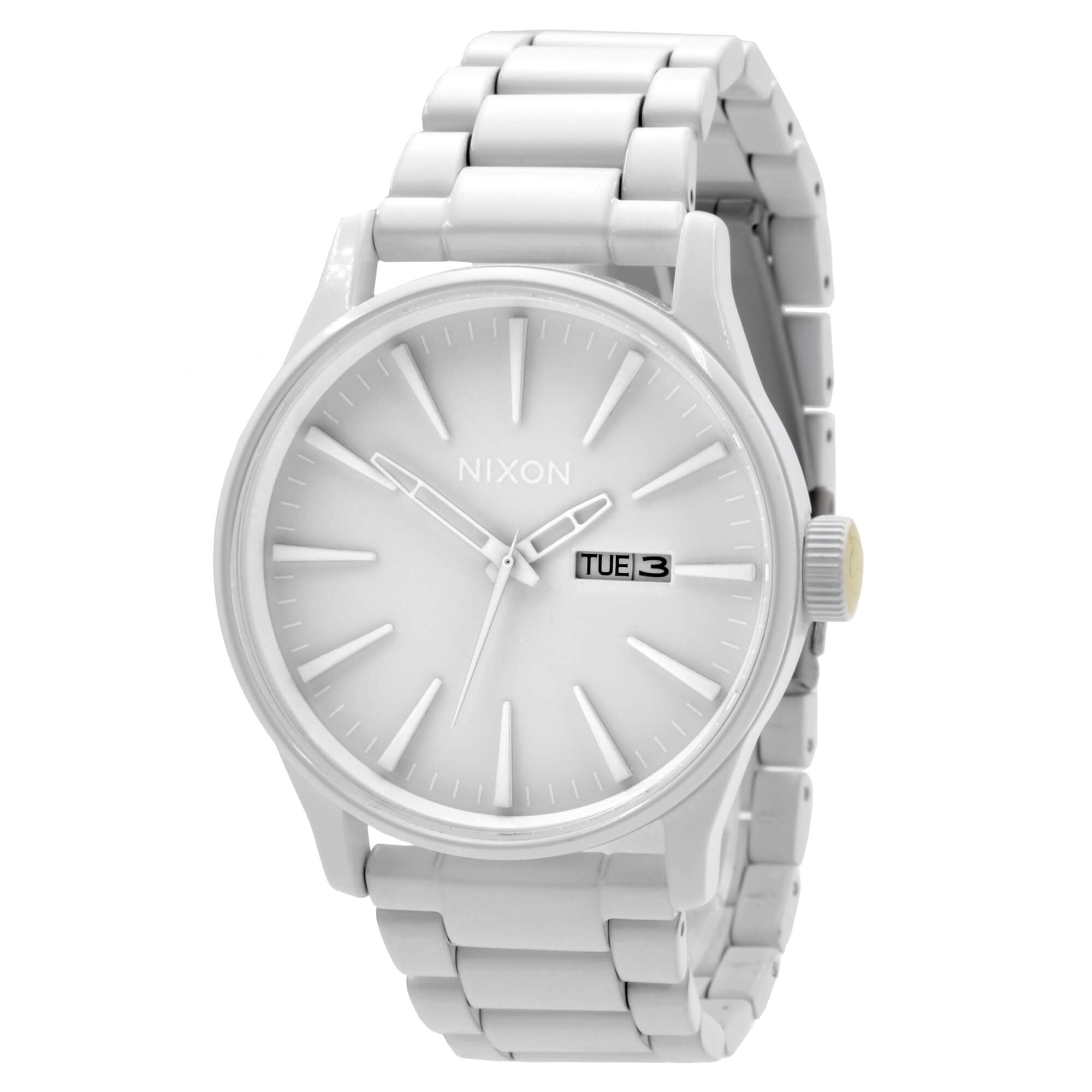 Nixon A356-12600 Men's Sentry White Dial Bracelet Quartz Watch