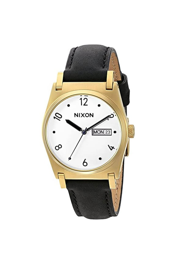 A955513 Women's Jane White Dial Black Leather Strap Watch